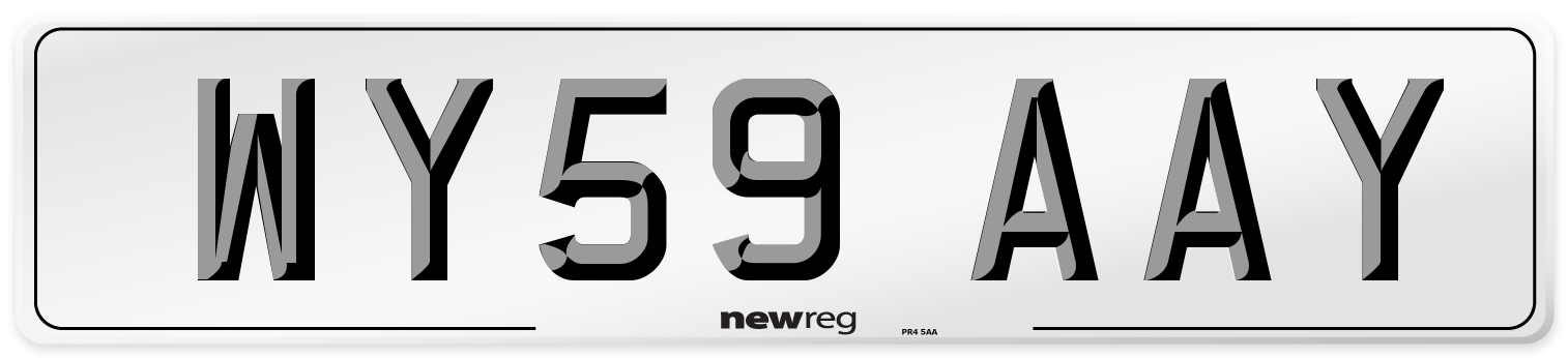 WY59 AAY Number Plate from New Reg